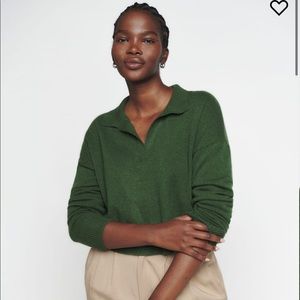 Reformation Cashmere Polo Sweater